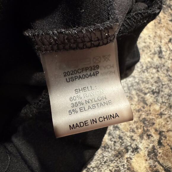 Universal Standard Dress Pants Pull On Ankle Zip Minimalist Black Size XS 10-12 - Picture 3 of 7